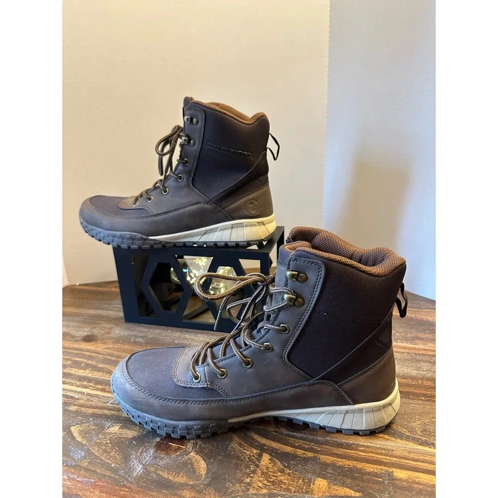 Reserved Footwear Men's Brown Gorpcore Combat Boots Style RF1109 US 8.5 EUR 41.5